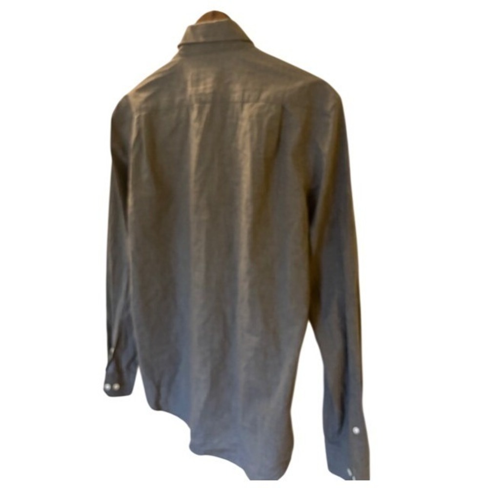 Todd Snyder Melange Yarns Grey Button Down Shirt Men's 15.5 34/35 Long Sleeve - Picture 7 of 9